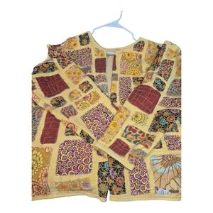 Vintage Patchwork Cardigan Handmade Cottagecore